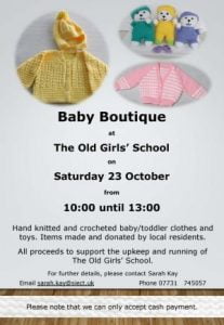 Baby Boutique at the OGS October 23rd