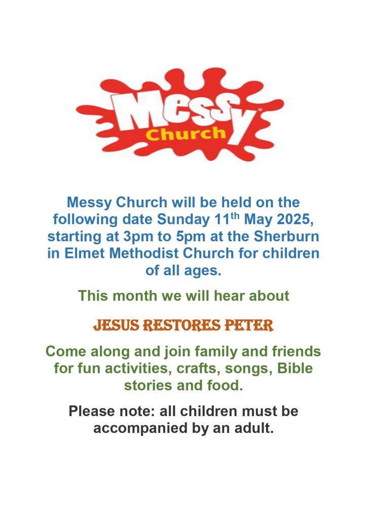 Messy Church Poster for the shops May 11